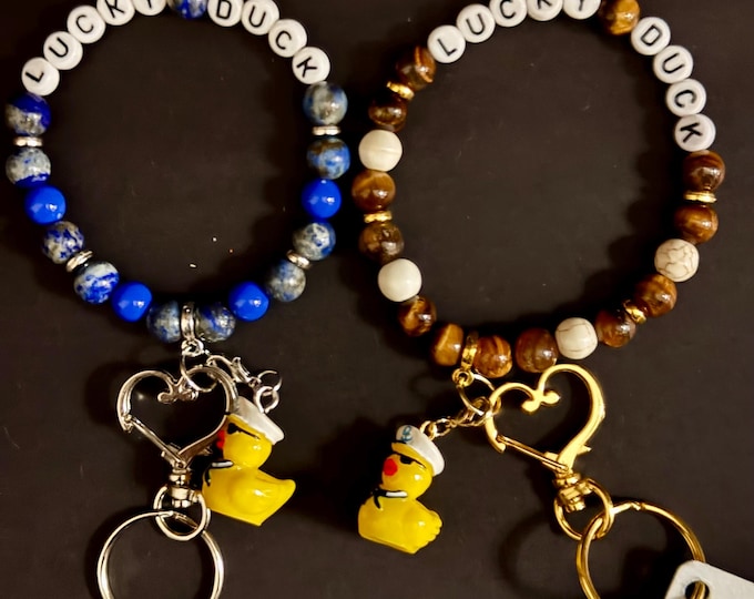 Cruise Bracelet with Sailor Duck Charm, Lanyard, Beaded Wristlet, Carnival Sign & Sail