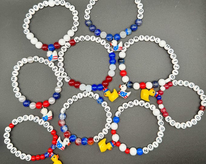 Featured listing image: Custom Yellow Rubber Duck Charm Bead Bracelet - Perfect for Cruise Cabin Gift Exchange