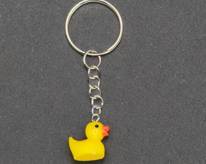 Featured listing image: Keychain - Yellow Rubber Ducky, Cruise Duck Hiding Accessory, Jeep gift, Carnival Sign & Sail