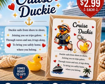 Cruise Duckie Gift with Mini Resin Duck Charm – Cabin Gift Exchange & Travel Buddy