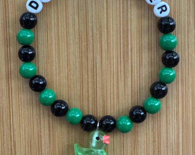 Duck Hunter Beaded, Glow in the Dark ducky charm - customizable