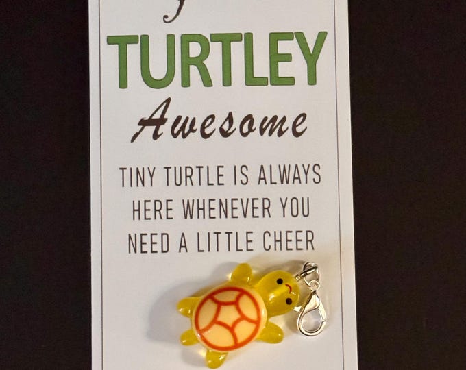 Colorful Turtle Keychain, Ocean Animal Bag Charm, Travel Gift, Small Joy Accessory