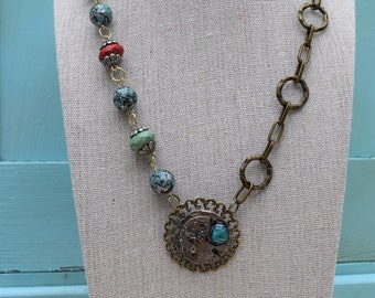 Naszyjnik Steampunk Łańcuchy Czasu