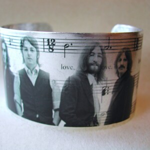 Beatles All You Need Is Love Silver Cuff Bracelet image 5