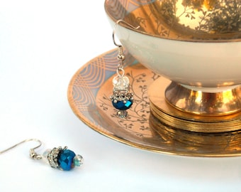 Duchess Blue Crystal Earrings