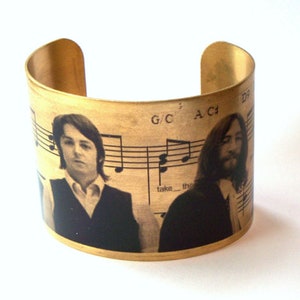 Beatles All You Need Is Love Silver Cuff Bracelet image 2