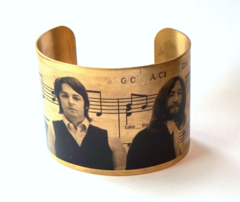 Beatles All You Need Is Love Silver Cuff Bracelet image 2