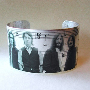 Beatles All You Need Is Love Silver Cuff Bracelet image 4