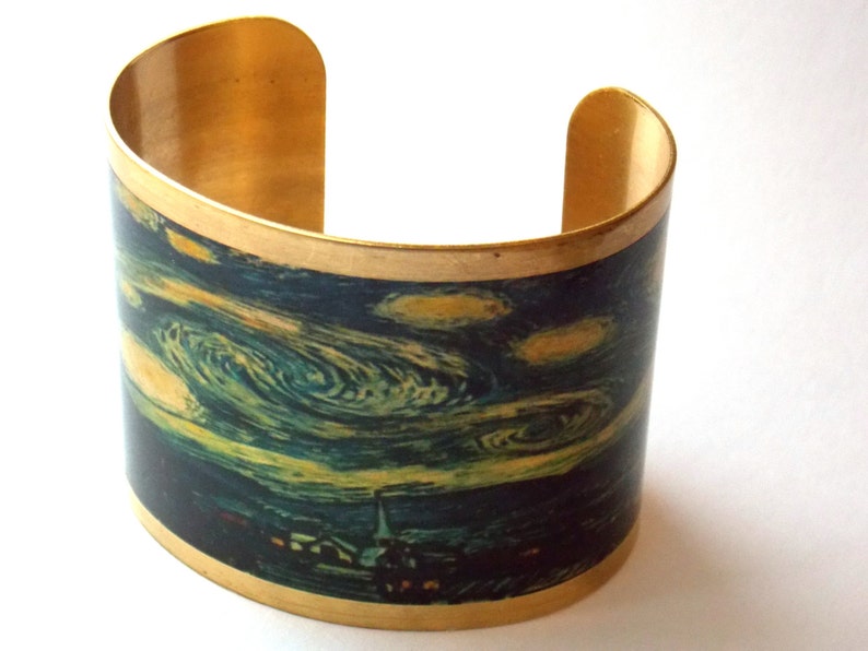 Starry Night Van Gogh cuff bracelet image 3