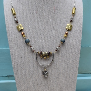 Prometheus Statement Necklace --Avant Garde Necklace with Face