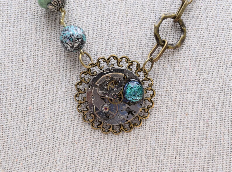 The Chains of Time Steampunk Necklace image 2