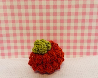 Crocheted Raspberry Amigurumi Toy, Handmade Fruit Plushie