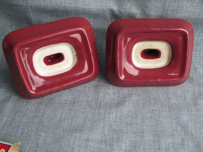 Ensemble vintage de 2 cendriers de table en poterie d'entrée avec porte-boîte d'allumettes cendrier cendrier pour décoration d'intérieur image 5