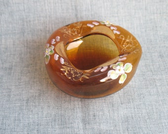 Collectible Ashtray Gift Idea Czechoslovakia Glass Ashtray Vintage Glass Ashtray Unused Thick Glass ashtray Vintage art Ashtray
