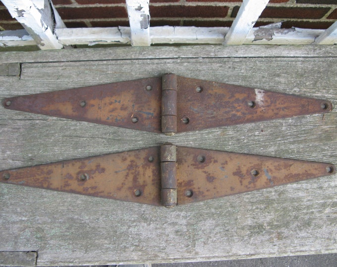 Set of 2 Vintage Steel Hinges Barn Door Strap Hinges Rustic Home Decor 20 Etsy