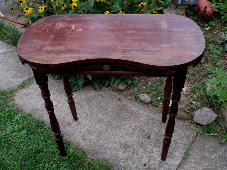 Vintage Kidney Shaped Vanity Dressing Table Desk Computer Etsy
