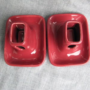 Ensemble vintage de 2 cendriers de table en poterie d'entrée avec porte-boîte d'allumettes cendrier cendrier pour décoration d'intérieur image 3