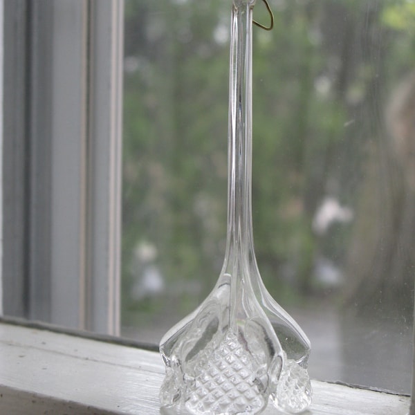 Vintage Murano Glass Prism Crystal Vintage 1970s Flower Drop Home Decor Crafts Lighting