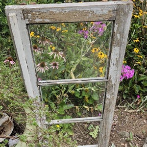 Vintage Window 3 Pane Sash Pinterest Rustic Salvage Home Decor Wavey Glass