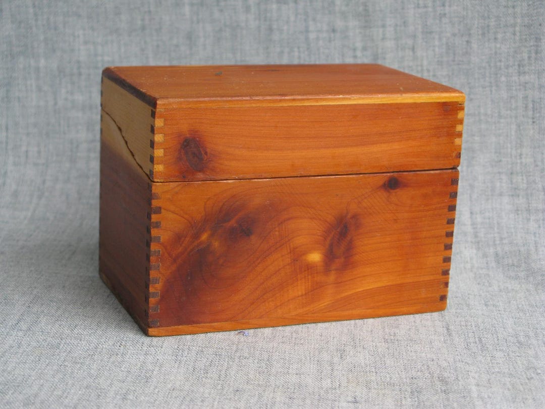 Vintage Wood Recipe File Box Green Holds 3 X 5 Index Cards Kitchen Home ...
