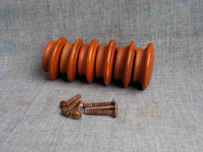 6 x Large Asymmetrical Deep Copper Antique Colour Metal DoorDrawer Knob