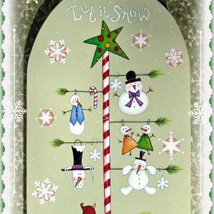 E PATTERN - Snowie Tree - Lots of Snowies in a Peppermint Tree - Inspired by Terrye French & Painted by Sharon Bond