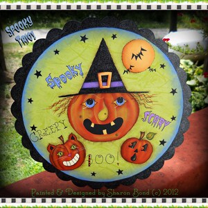 E PATTERN - Spooky Trio of Pumpkins - Painted & Designed by me, Sharon B. - FAAP