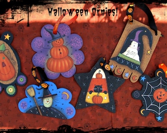 E PATTERN - Halloween Ornies - FUN, Fun, Fun Project - Designed by Terrye French and Painted by me, Sharon B. - FAAP