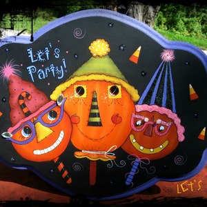 E PATTERN Let's Party FuN & FuNkY Pumpkins Designed by Terrye French and Painted by Sharon Bond FAAP image 1