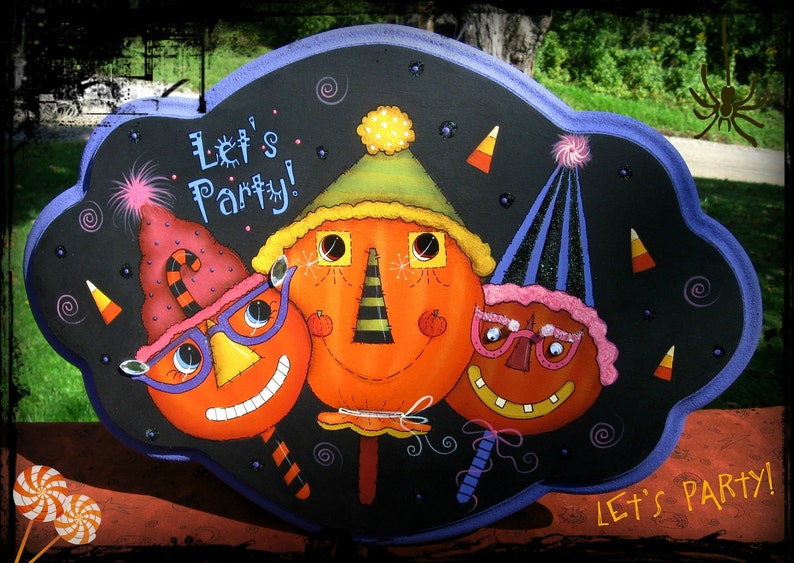 E PATTERN Let's Party FuN & FuNkY Pumpkins Designed by Terrye French and Painted by Sharon Bond FAAP image 1