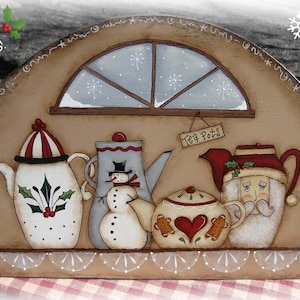 E PATTERN - Holiday Teapots - Winter Shelf - Designed by Terrye French and Painted by Sharon B. - FAAP