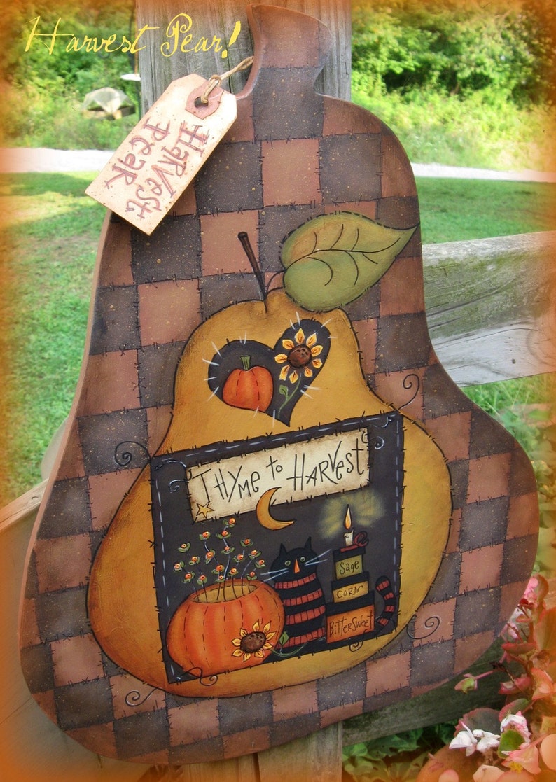 E PATTERN Harvest Pear Fun Fall Pattern designed by Terrye French, painted by Me, Sharon B. FAAP image 2