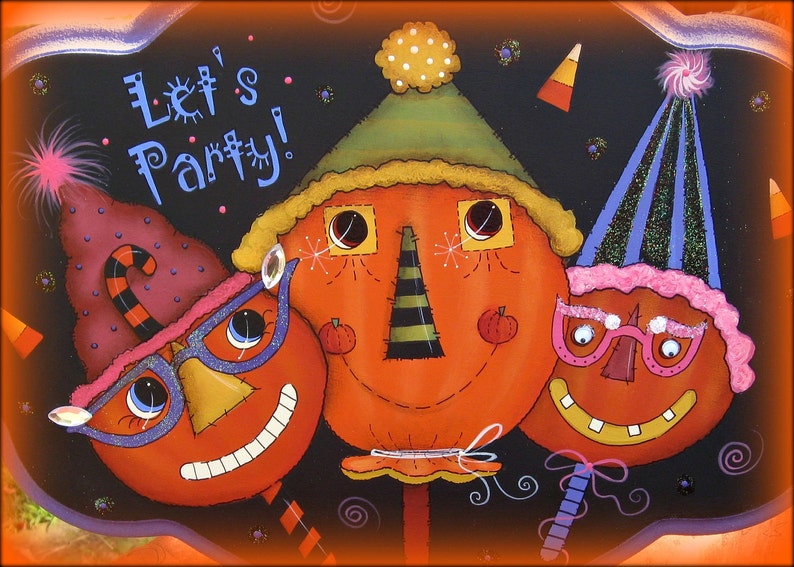 E PATTERN Let's Party FuN & FuNkY Pumpkins Designed by Terrye French and Painted by Sharon Bond FAAP image 3