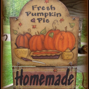 E PATTERN - Homemade Pumpkin Pie - design by Terrye French, Painted by Me, Sharon B.