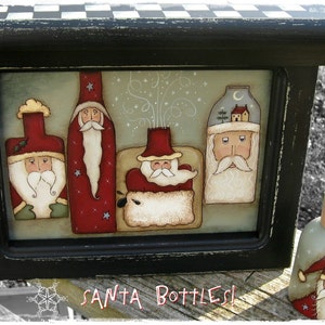 E PATTERN - Santa Bottles - Fun Designs - Lots of Santas - Design by Terrye French/Painted by Me