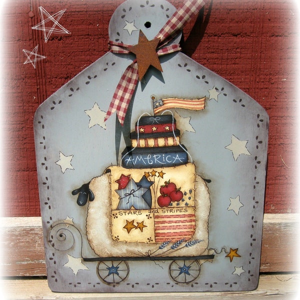 E PATTERN - Americana Favorites - PRiM Sheep - New design by Terrye French, Painted by Me, Sharon B - FAAP