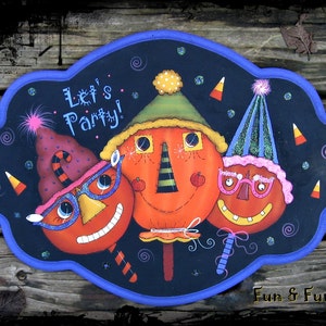 E PATTERN Let's Party FuN & FuNkY Pumpkins Designed by Terrye French and Painted by Sharon Bond FAAP image 2