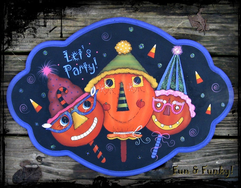 E PATTERN Let's Party FuN & FuNkY Pumpkins Designed by Terrye French and Painted by Sharon Bond FAAP image 2