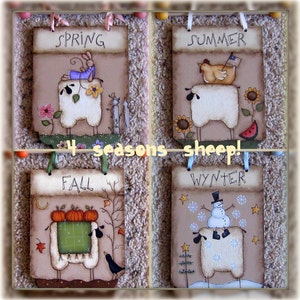 E PATTERN 4 Seasons Sheep Designed by Terrye French Painted by Me image 1