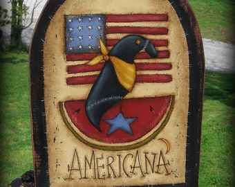 E PATTERN - Americana Crow - Design by Terrye French, Painted by Me