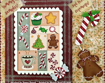 E PATTERN - Yummy Sampler with instructions for additional Ornaments! Inspired by Terrye French/Arranged & Painted by Sharon Bond