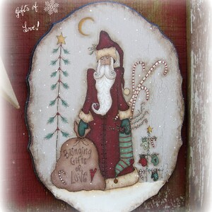 E PATTERN - Gifts of Love - Prim Santa - Designed by Terrye French, Painted by Me, Sharon B.