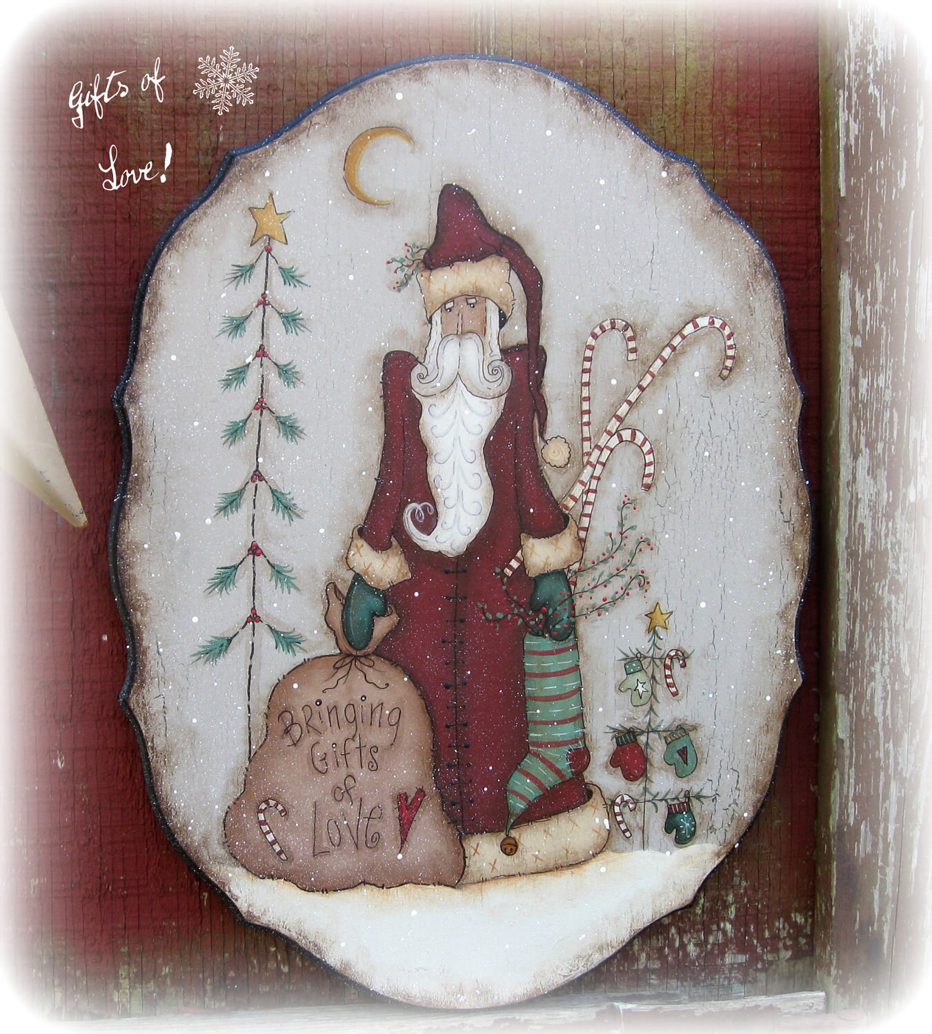 Prim Santa E PATTERN - Gifts of Love - Prim Santa - Designed by Terrye French ...