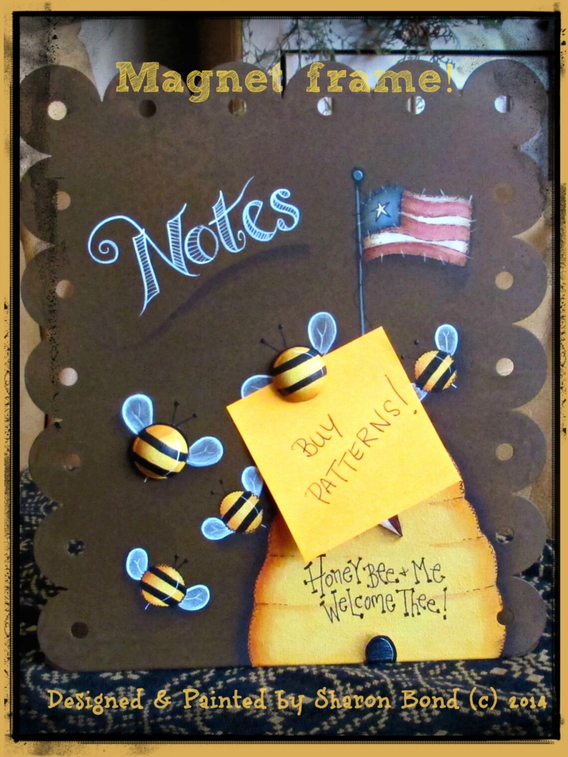 E PATTERN - Bee Notes - Bees & Hive With a Touch of Americana ...