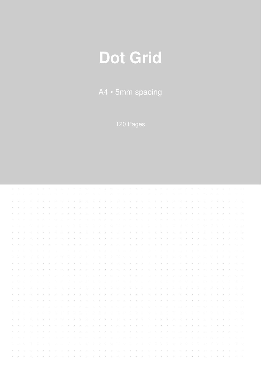 Dot Grid Paper | A4 | 120 Pages | Printable PDF | Instant Download