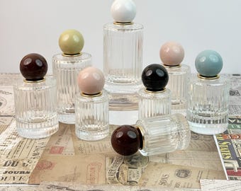 Refillable Spray Perfume Bottles, Empty Glass Cosmetic Container Atomizer, Leak-proof Fine Mist Sprayer for Essential Oil, Personal Care