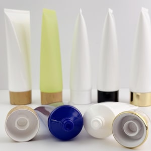 Tubos vacíos para cosméticos con tapa, envases de plástico blando para limpiador, acondicionador, loción o tubos de viaje rellenables, venta al por mayor.