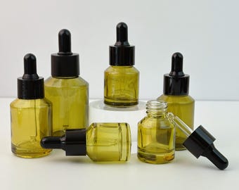 Ensemble portable de flacons compte-gouttes en verre, récipient vide rechargeable d'huile essentielle/sérum pour soins de la peau et aromathérapie emballage beauté respectueux de l'environnement