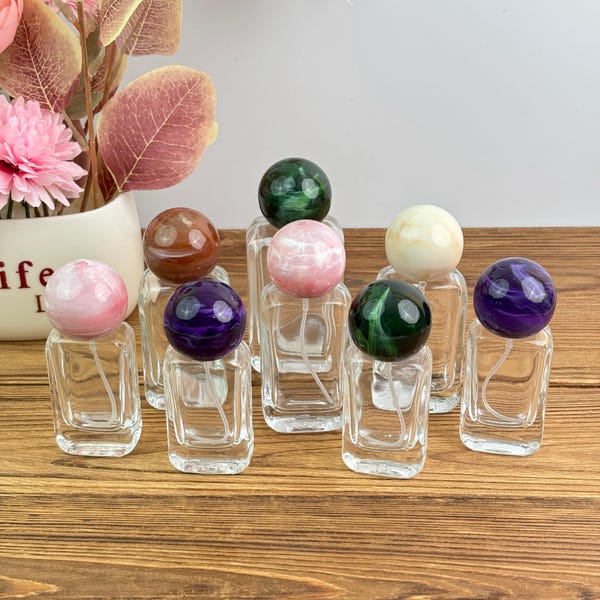 20ml 30ml 50ml 高級透明ガラススプレーボトル 大理石調ラウンドキャップ付き 詰め替え可能な香水アトマイザー 旅行、ギフト、ブティックブランド用