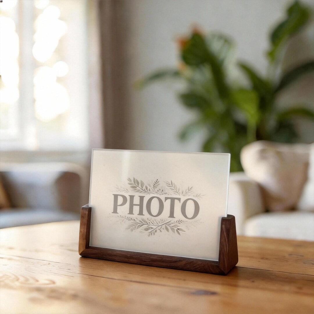 Memorial Photo Keepsake Frame, Personalized Wood Acrylic Picture Frame ...